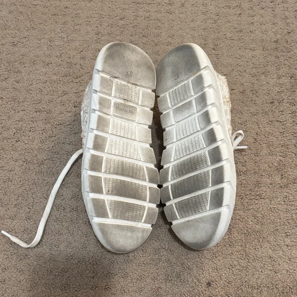 Free people women’s Crochet Sneakers - Cream and Tan - Picture 7 of 8